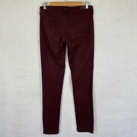 Adriano Goldschmied The Stilt Cigarette Leg Maroon Skinny Jeans - Picture 4 of 10